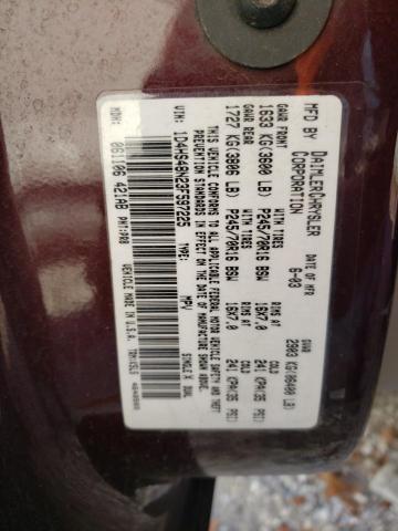 Photo 10 from auction – 2003 DODGE DURANGO SL with VIN 1D4HS48N23F597225