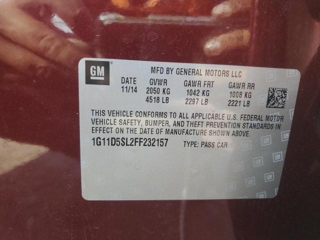Photo 10 from auction – 2015 CHEVROLET MALIBU 2LT with VIN 1G11D5SL2FF232157