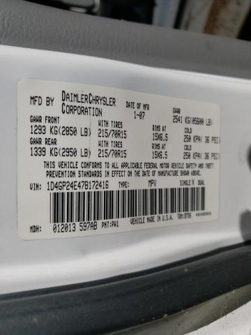Photo 10 from auction – 2011 DODGE CARAVAN with VIN 1D4GP24E47B172416
