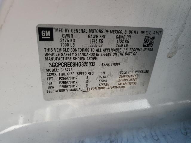 Photo 10 from auction – 2017 CHEVROLET SILVERADO with VIN 3GCPCREC8HG325032