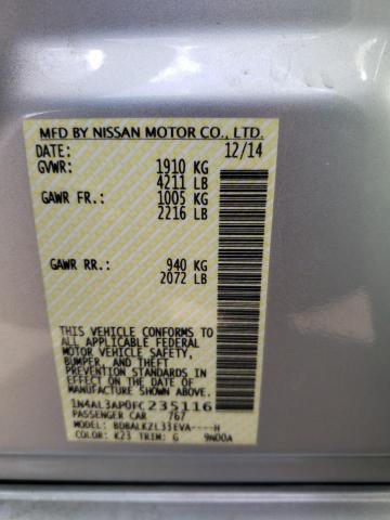 Photo 10 from auction – 2015 NISSAN ALTIMA 2.5 with VIN 1N4AL3AP0FC235116