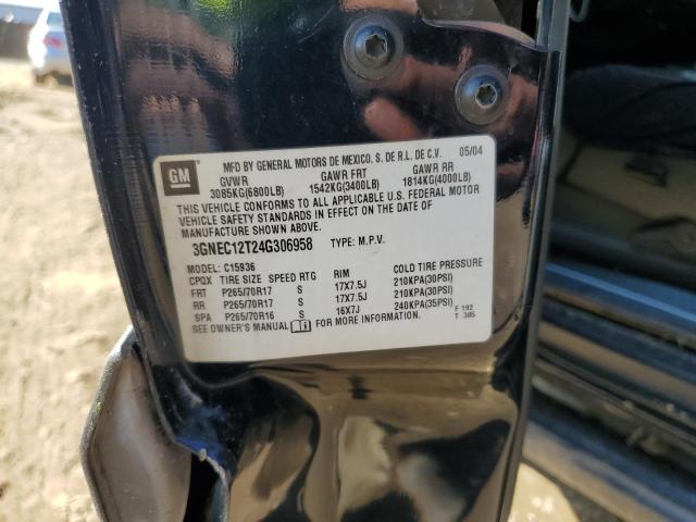 Photo 10 from auction – 2004 CHEVROLET AVALANCHE with VIN 3GNEC12T24G306958