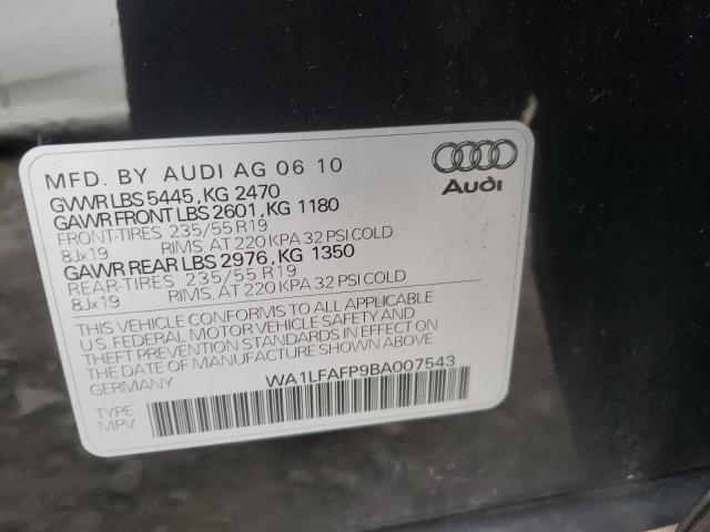Photo 10 from auction – 2011 AUDI Q5 PREMIUM with VIN WA1LFAFP9BA007543