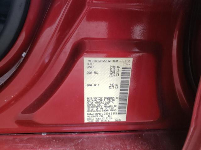 Photo 10 from auction – 2015 NISSAN ALTIMA 2.5 with VIN 1N4AL3AP1FC254385