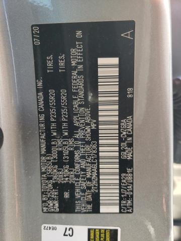 Photo 10 from auction – 2020 LEXUS RX 350 with VIN 2T2HZMAA6LC178363