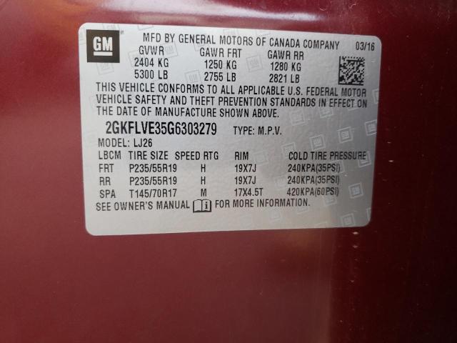 Photo 10 from auction – 2016 GMC TERRAIN DE with VIN 2GKFLVE35G6303279
