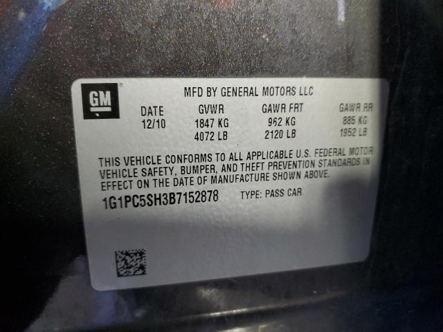 Photo 10 from auction – 2011 CHEVROLET CRUZE LS with VIN 1G1PC5SH3B7152878