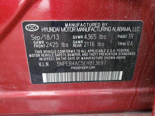 Photo 10 from auction – 2014 HYUNDAI SONATA GLS with VIN 5NPEB4AC5EH813697