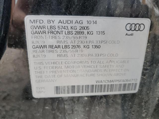 Photo 10 from auction – 2015 AUDI Q5 TDI PRE with VIN WA1CMAFP5FA054712