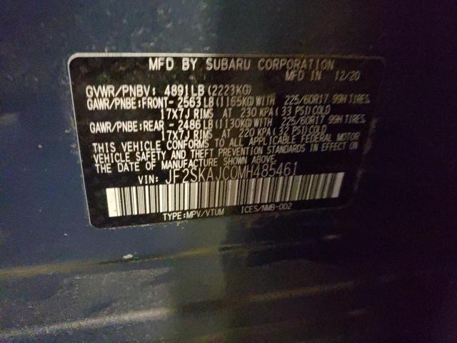 Photo 10 from auction – 2021 SUBARU FORESTER P with VIN JF2SKAJC0MH485461