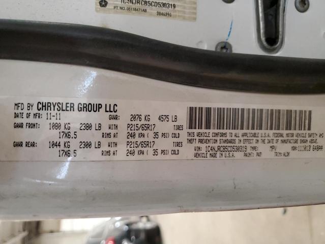 Photo 10 from auction – 2012 JEEP PATRIOT LI with VIN 1C4NJRCB5CD530319