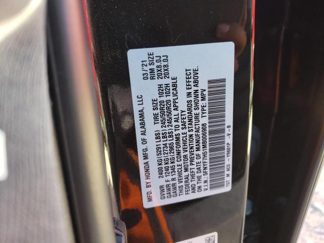 Photo 10 from auction – 2021 HONDA PASSPORT E with VIN 5FNYF7H51MB006908