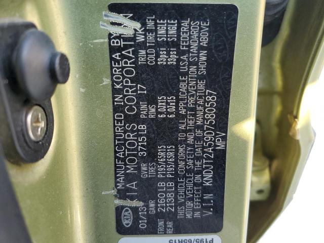 Photo 10 from auction – 2013 KIA SOUL with VIN KNDJT2A59D7580587