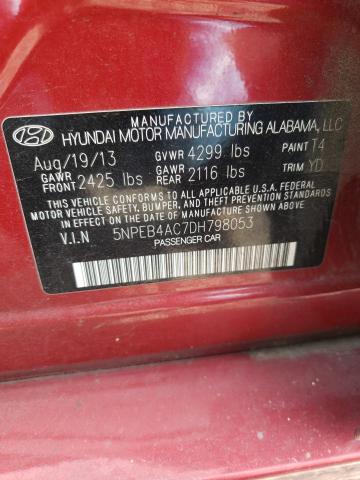 Photo 10 from auction – 2013 HYUNDAI SONATA GLS with VIN 5NPEB4AC7DH798053