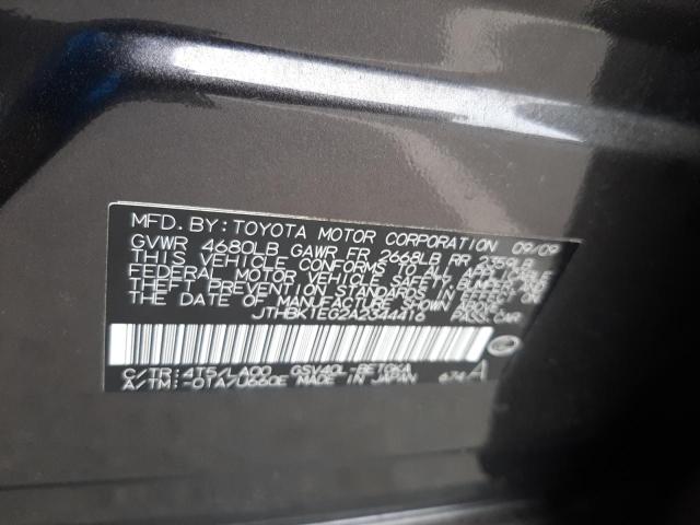 Photo 10 from auction – 2010 LEXUS ES 350 with VIN JTHBK1EG2A2344416
