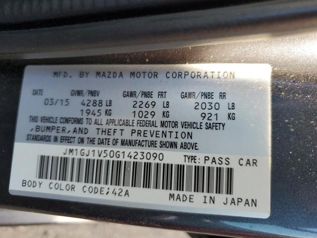 Photo 10 from auction – 2016 MAZDA 6 TOURING with VIN JM1GJ1V50G1423090