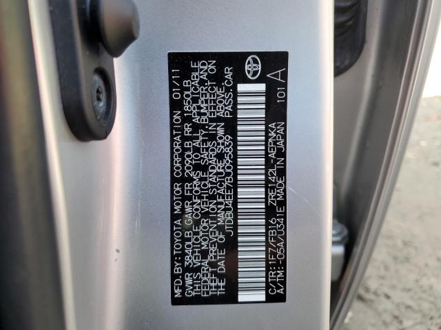 Photo 10 from auction – 2011 TOYOTA COROLLA BA with VIN JTDBU4EE7BJ095839