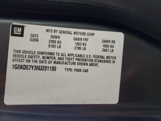 Photo 10 from auction – 2006 CADILLAC DTS with VIN 1G6KD57Y36U201109