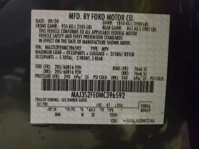 Photo 10 from auction – 2021 FORD ECOSPORT S with VIN MAJ3S2FE0MC396592