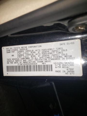 Photo 10 from auction – 2003 LEXUS GX 470 with VIN JTJBT20X830006428