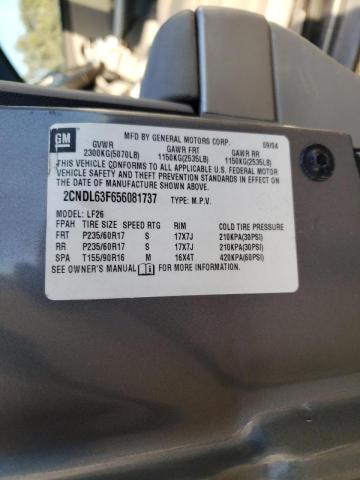 Photo 10 from auction – 2005 CHEVROLET EQUINOX LT with VIN 2CNDL63F656081737