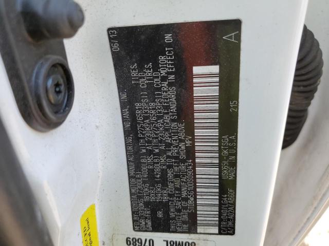 Photo 10 from auction – 2013 TOYOTA SEQUOIA SR with VIN 5TDBW5G10DS090434