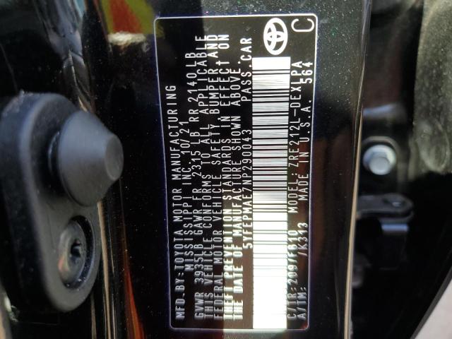 Photo 10 from auction – 2022 TOYOTA COROLLA LE with VIN 5YFEPMAE7NP290043