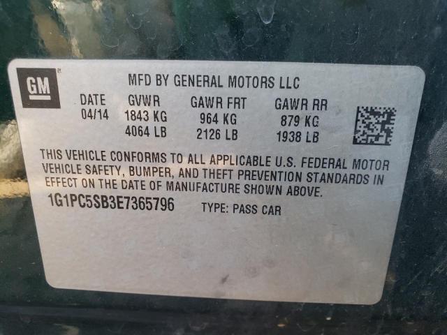 Photo 10 from auction – 2014 CHEVROLET CRUZE LT with VIN 1G1PC5SB3E7365796