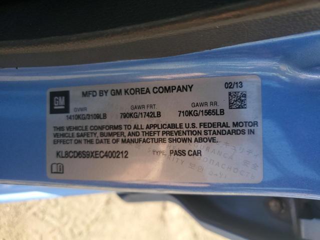 Photo 10 from auction – 2014 CHEVROLET SPARK 1LT with VIN KL8CD6S9XEC400212