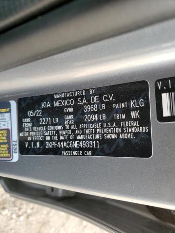 Photo 10 from auction – 2022 KIA FORTE GT with VIN 3KPF44AC6NE493311