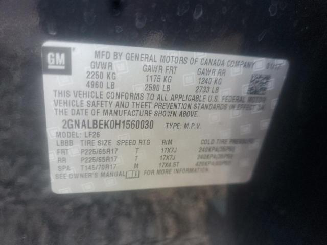 Photo 10 from auction – 2017 CHEVROLET EQUINOX LS with VIN 2GNALBEK0H1560030
