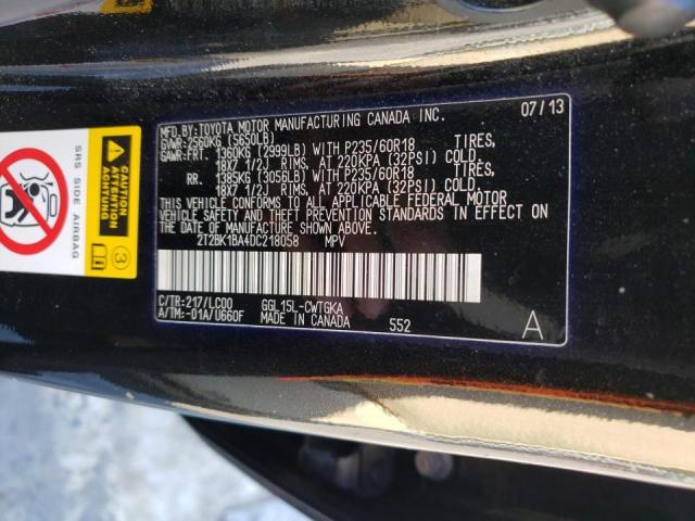 Photo 10 from auction – 2013 LEXUS RX 350 BAS with VIN 2T2BK1BA4DC218058