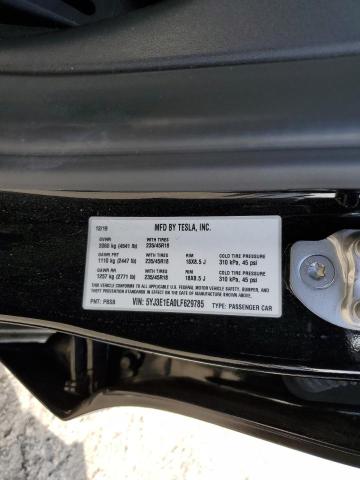 Photo 10 from auction – 2020 TESLA MODEL 3 with VIN 5YJ3E1EA0LF629785