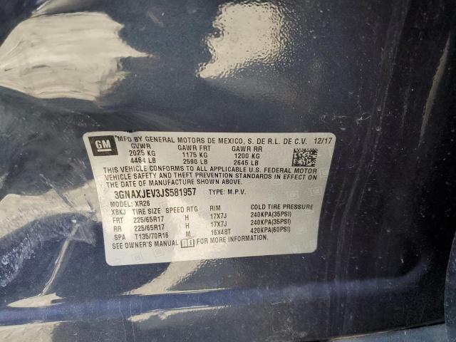 Photo 10 from auction – 2018 CHEVROLET EQUINOX LT with VIN 3GNAXJEV3JS581957