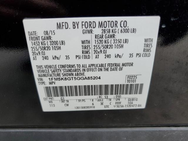 Photo 10 from auction – 2016 FORD EXPLORER S with VIN 1FM5K8GT5GGA85204