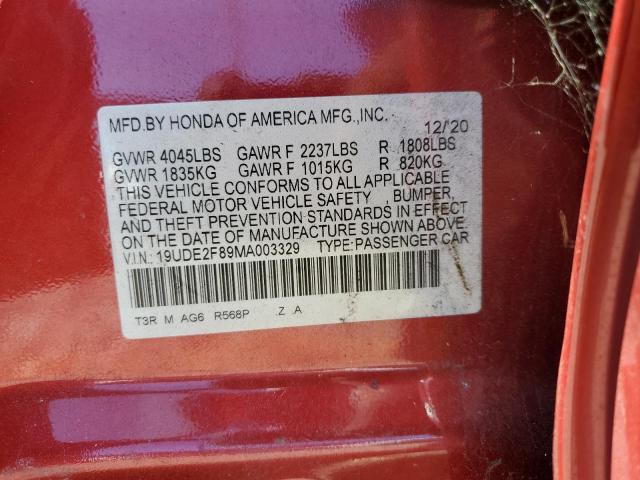 Photo 10 from auction – 2021 ACURA ILX PREMIU with VIN 19UDE2F89MA003329