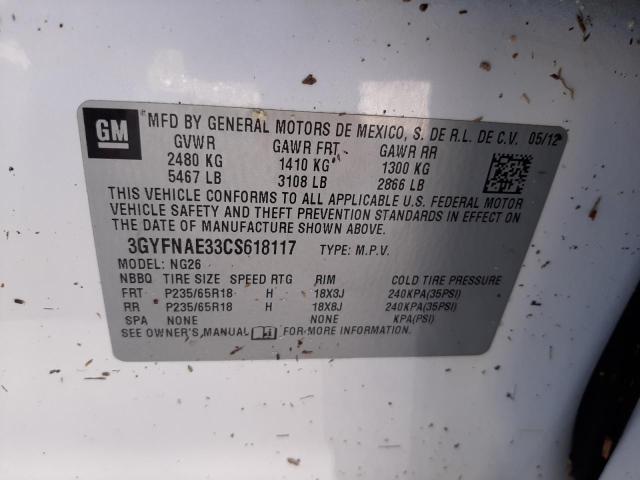 Photo 10 from auction – 2012 CADILLAC SRX LUXURY with VIN 3GYFNAE33CS618117