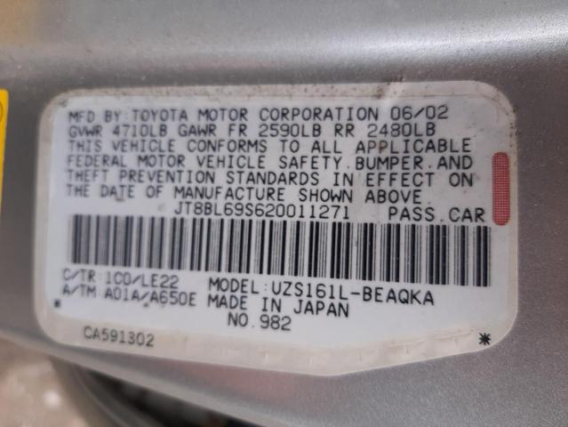 Photo 10 from auction – 2002 LEXUS GS 430 with VIN JT8BL69S620011271