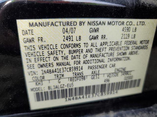 Zdjęcie 10 z aukcji – 2007 NISSAN MAXIMA SE z VIN 1N4BA41E37C859914