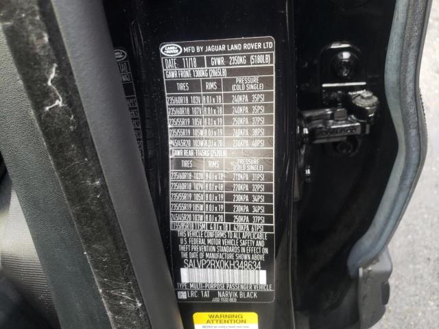 Photo 10 from auction – 2019 LAND ROVER RANGE ROVE with VIN SALVP2RX0KH348634