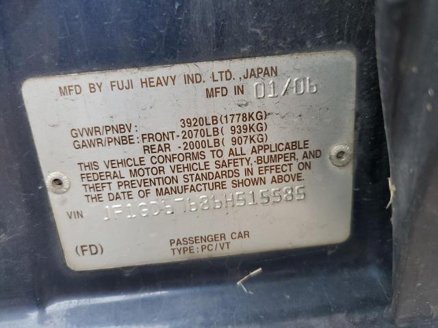 Photo 10 from auction – 2006 SUBARU IMPREZA 2. with VIN JF1GD67686H515585