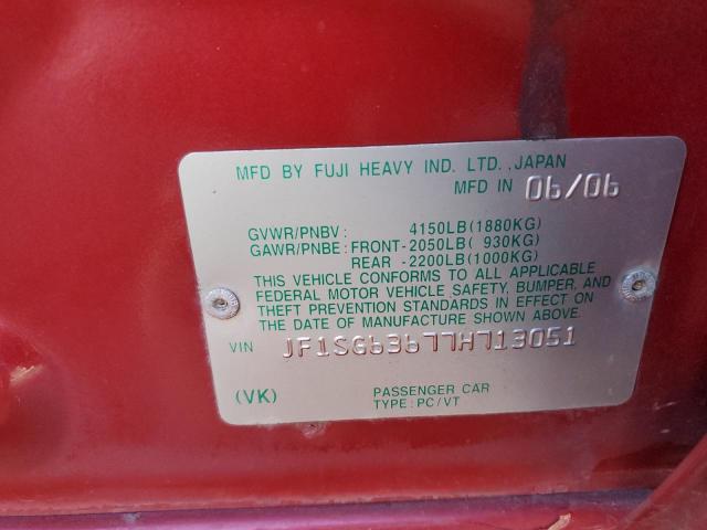 Photo 10 from auction – 2007 SUBARU FORESTER 2 with VIN JF1SG63677H713051