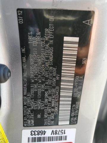 Photo 10 from auction – 2012 TOYOTA SIENNA LE with VIN 5TDKK3DC1CS244539