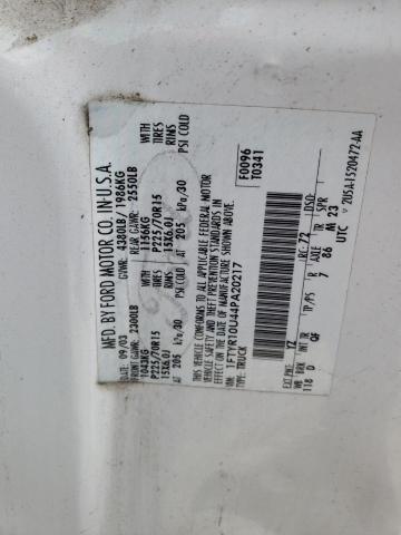 Photo 10 from auction – 2004 FORD RANGER with VIN 1FTYR10U44PA20217