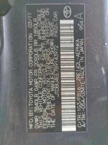 Photo 10 from auction – 2011 TOYOTA CORROLLA with VIN JTDBU4EE7B9143972