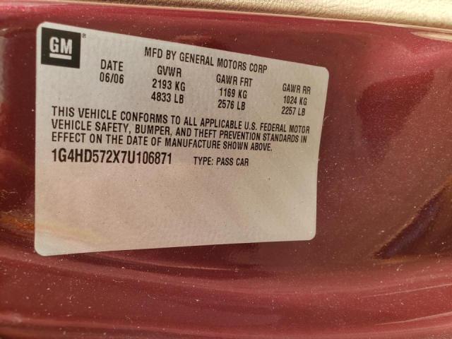 Photo 10 from auction – 2007 BUICK LUCERNE CX with VIN 1G4HD572X7U106871