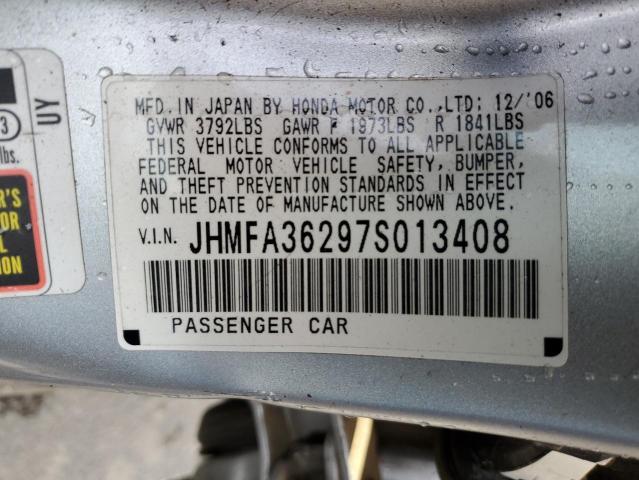 Photo 10 from auction – 2007 HONDA CIVIC HYBR with VIN JHMFA36297S013408