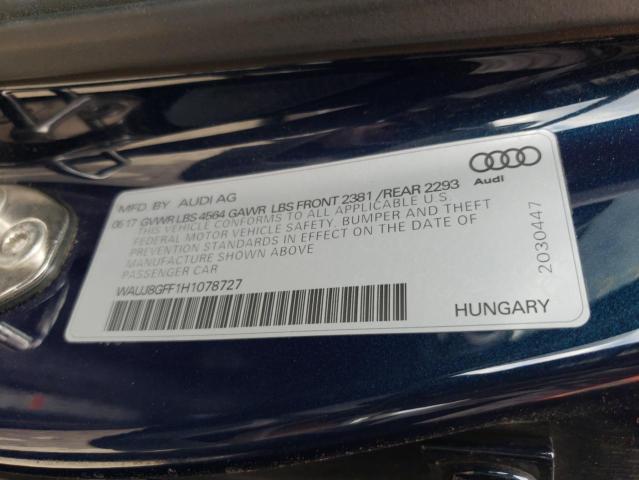 Photo 10 from auction – 2017 AUDI A3 PREMIUM with VIN WAUJ8GFF1H1078727