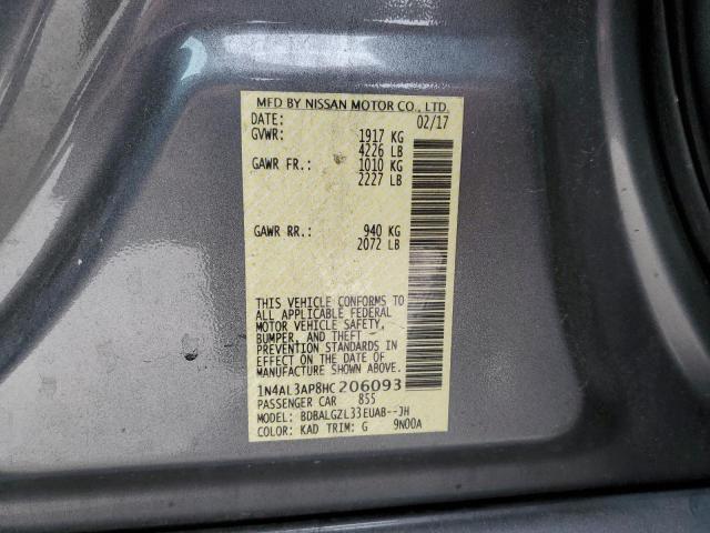 Photo 10 from auction – 2017 NISSAN ALTIMA 2.5 with VIN 1N4AL3AP8HC206093