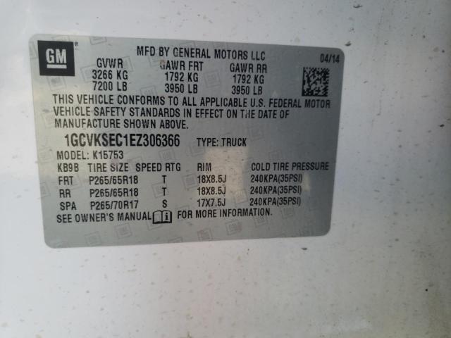 Photo 10 from auction – 2014 CHEVROLET SILVERADO with VIN 1GCVKSEC1EZ306366